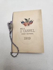 1919 Mount Carmel High School Pennsylvania Abschluss Übungsheft. - Bild 1 von 5
