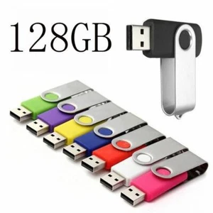 Clé USB 128 GO USB Drive 128 Go Clé USB à mémoire flash USB Argent ROTATE 360 - Photo 1/1