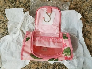 AVON ROSA BLUMENMUSTER MAKE-UP/KOSMETIKTASCHE, NIE BENUTZT, NEU IN TASCHE - Bild 1 von 10