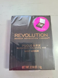 New Sealed Makeup Revolution Focus & Fix Eyebrow Shaping Kit Light Medium - Picture 1 of 2