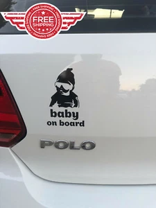 Baby on Board Sign Sticker Rear Window Car & Van Decal Vinyl Sign 1xSticker - Picture 1 of 1
