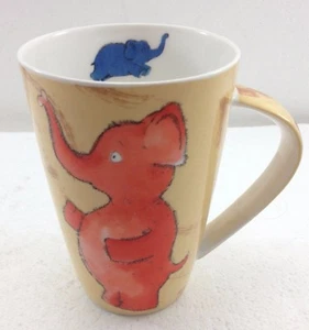 Taza Fun Elephants China Taza Café Té Cacao Gran Tamaño 18 OZ Hecha en India - Imagen 1 de 4