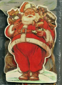 6-Neu 1986 Gold gestempelt Roly-Poly Weihnachtsmänner mit Goldakkorden Shackman Sammlung NOS  - Bild 1 von 7