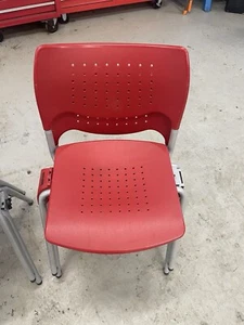 Set of 4 Office/conference stackable Chairs - Picture 1 of 6
