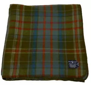 Vintage Ralph Lauren Plaid 100% Wool Blanket 90 x 90 Made In USA - Picture 1 of 5