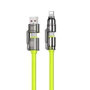 4-in-1 Kirsite USB C Cable 240W Super Fast Charging Data Cord For iPhone Samsung - Picture 1 of 12