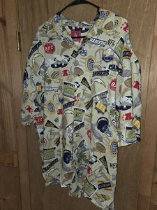 Vintage 90's San Diego Chargers Rayon Hawaiian Shirt Mens Large Los Angeles NFL  - Bild 1 von 6