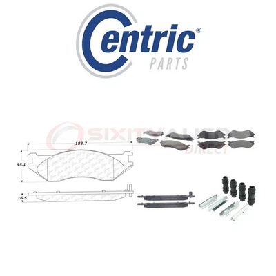 Centric Posi Quiet Metallic Brake Pads w Shims for 2004 Ford F-150 Heritage lr Foto 1 de 4