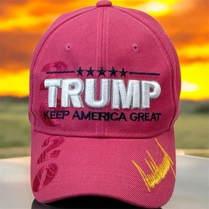 Trump Mütze Keep America Great Pink bestickt verstellbar Cap USA MAGA - Bild 1 von 11