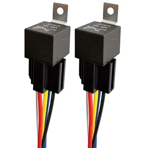 12V 40A Heavy Duty Relay 5Pin Fuse On/Off SPDT 12AWG Harness Socket  (2pcs) - Picture 1 of 6