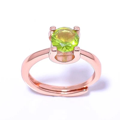 Mystic Topaz Silver Plated Jewelry Rose Gold Plated Ring s.Adjst C379-6_2 - Image 1 of 4