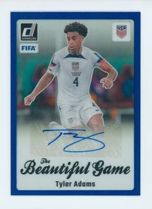 2023-24 Tyler Adams Panini Donruss FIFA Blue USMNT Autographed Soccer Card 64/99 - Picture 1 of 3