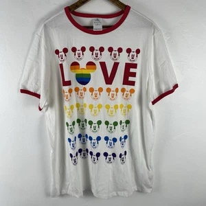 Camisa Disney Mickey Mouse Timbre Adulto XL Amor Orgullo Arco Iris Tema LGBTQ - Imagen 1 de 11