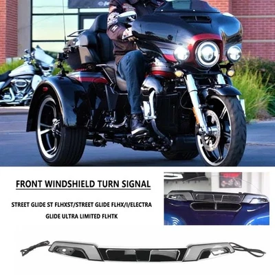 Front Windshield Turn Signal For Harley Tri Glide CVO/SE FLHTCUTGSE 2020-2024 - Image 1 of 4