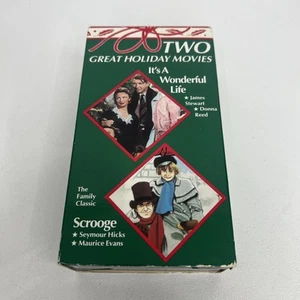 Classic Christmas VHS Movies: Scrooge & It's A Wonderful Life Boxed Set - Picture 1 of 5