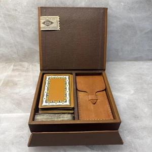 Vintage Lowe Cow Leather Compact Travel Cribbage Set EXTREMELY RARE SET MINT CON - Picture 1 of 24