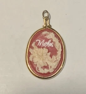 Vintage 1990 Muttertag Punze Kamee goldfarbene Halskette - Bild 1 von 3