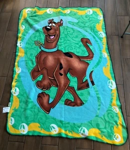 Scooby Doo Überwurfdecke 44 Zoll x 67 Zoll 2001 Vintage Cartoon Netzwerk - Bild 1 von 3