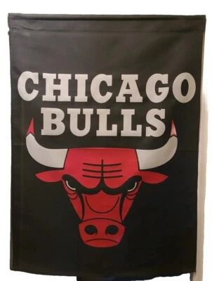 Bandera oficial de los Chicago Bulls 1995 NBA 30" X 40" con varilla de tensión ajustable nueva con etiquetas Foto 1 de 4