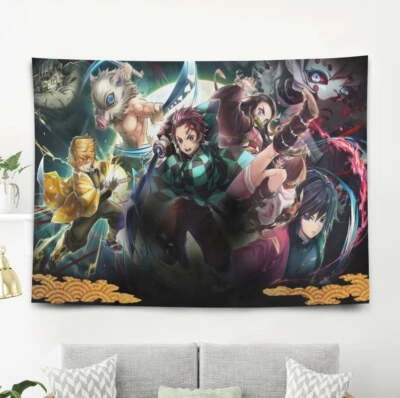 Tapestry for Demon Slayer College Dorm Bedroom Home Decor Poster Wall Art - Image 1 of 4