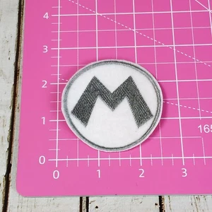 W Patch Iron-On Nintendo Super Mario Game "M" & ''L'' Applique Embroidered - Bild 1 von 13