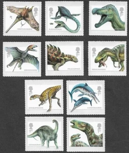 DINOSAURS 2013 GREAT BRITAIN MNH PREHISTORIC ANIMALS 1ST CLASS X 10 - Picture 1 of 1