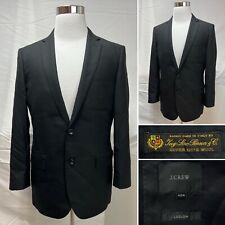 Men's J.CREW Ludlow Loro Piana Super 120s Black 2-Button 40R Blazer Suit Jacket