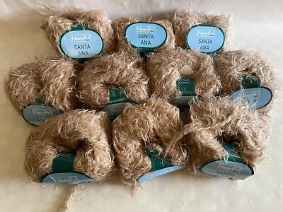 Lot of 10 Balls Needful Yarn Santa Ana Wool Yarn 4159 Brown Beige bulky Fluffy - Image 1 of 4