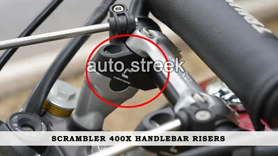 Fit For Triumph Scrambler 400X Handlebar Risers, Black Foto 1 de 3