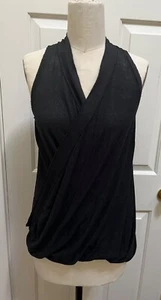 URBAN ZEN Racerback Black Cross Cross Top P/S - Picture 1 of 5