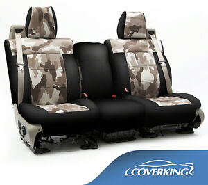 NEW Traditional Sand Camo Camouflage Seat Covers with Black Sides / 5102022-20