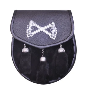 Vestido escocés escocés escocés semi esporrano con piel de conejo negro (cinturón gratis incluido) - Imagen 1 de 1