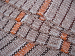 #24 vtg handmade rag woven blanket throws cotton blend catalogne 76" x 83" NEW - Picture 1 of 12