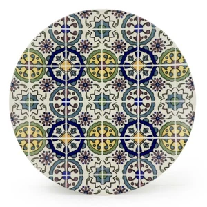 6-er Set Orientalischer Porzellan-Teller Sahara rund Ø20cm Gelb-Blau-Bunt Speise - Bild 1 von 6
