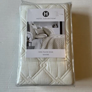 HOTEL COLLECTION Luster Geo King (1) One Pillow Sham Pastel Yellow💖 - Picture 1 of 4