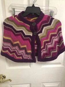 MISSONI For Target Girls Knit Shawl Cape Purple Size M Poncho - Picture 1 of 7