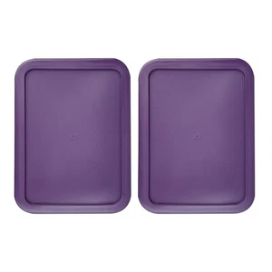 Ersatzdeckel für 6 Tassen Pyrex Abdeckung Rechteckig (6,75" x 8,75") LILA (2er Pack) - Bild 1 von 1