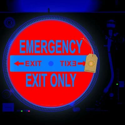 Emergency Exit Turntable Slipmat GLOW BLACKLIGHT 12 inch for - Image 1 of 2