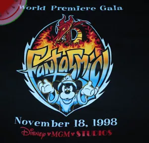 Disney MGM Studios Premiere Gala FANTASMIC Mickey NOV 1998 Shirt XL Villains - Picture 1 of 6