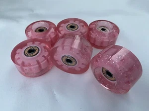 Sunset Skateboard Co. Flare LED Light Up PINK 55mm Wheels W/ ABEC-9 Bearings - Picture 1 of 3