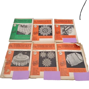 Vintage 1953 "The Workbasket" Craft & Needlework Magazines Lot of 6 - Picture 1 of 7