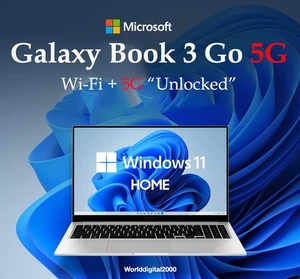 Samsung Galaxy Book 3 Go Wi-Fi+5G 14 FHD Snapdragon 7c+ Gen3 4G+128GB Window 11 - Picture 1 of 1
