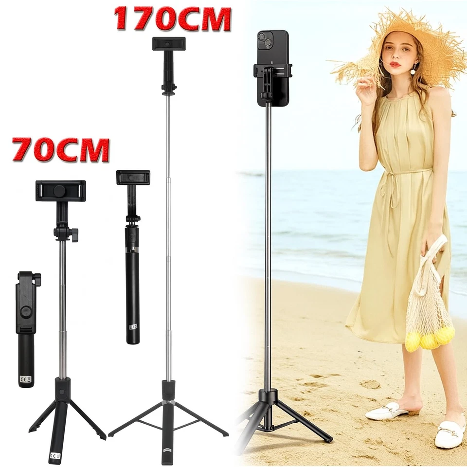 TRUE FACE Bluetooth Selfie Stick Tripod Telescopic Remote Monopod Extendable Phone Holder