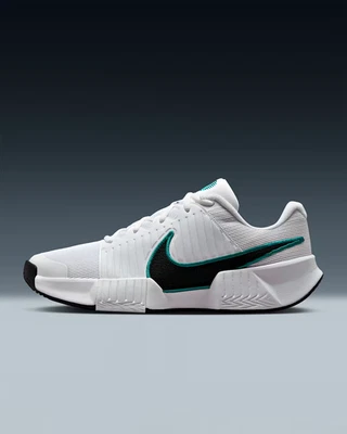 Nike GP Challenge Pro Men's Hard Court Tennis Shoes- White/Emerald/Black- 10.5 - Image 1 of 4
