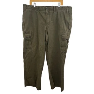 Eddie Bauer Pants Mens Utility Fit Cargo Pockets Olive Green 42x30 Military - Picture 1 of 10