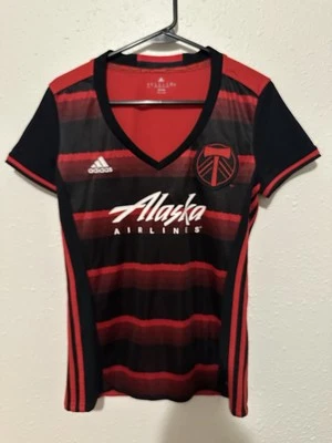 2016-17 Red & Black Adidas Portland Timbers Secondary Kit Women’s Cut - Image 1 of 4