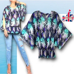 PAPAYA Women Size 8 Multicolour Blouse 3/4 Sleeve Ladies Stylish Lightweight Top - Picture 1 of 10