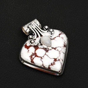 Wild Horse Jasper Rainbow Moonstone Gemstone Pendant Jewelry Gift 1.8" AP-32226 - Picture 1 of 1