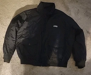 Uniform Today Black Ems Reflective Lettering 3xl Xxxl Jacket Removeable Liner - Picture 1 of 9