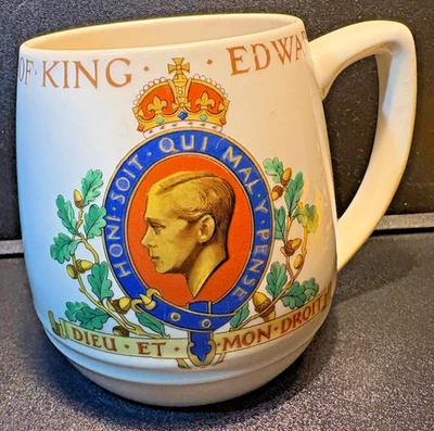 Vintage Lancasters Limited King Edward VIII Coronation Mug  Words Ivory Ware - Image 1 of 4